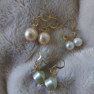 Academia Earrings Set of Three Handmade